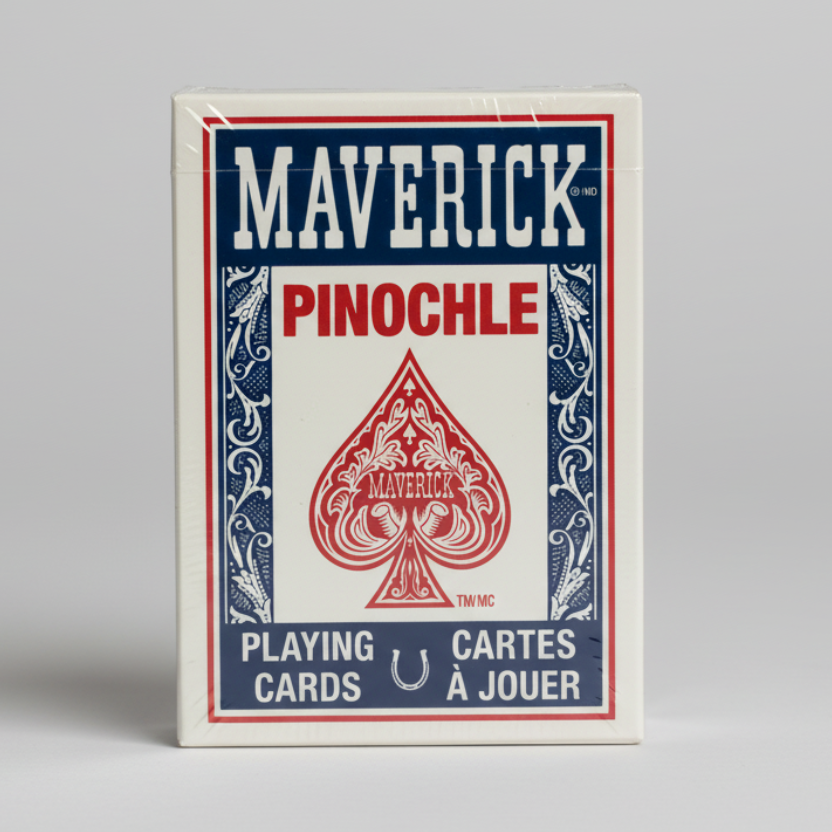 Maverick Pinochle Playing Cards – Standard Index – Red or Blue Deck