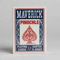 Maverick Pinochle Playing Cards – Standard Index – Red or Blue Deck