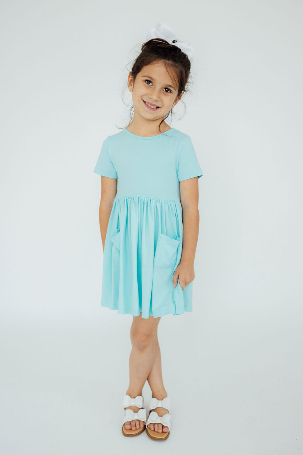 Aqua S/S Pocket Twirl Dress