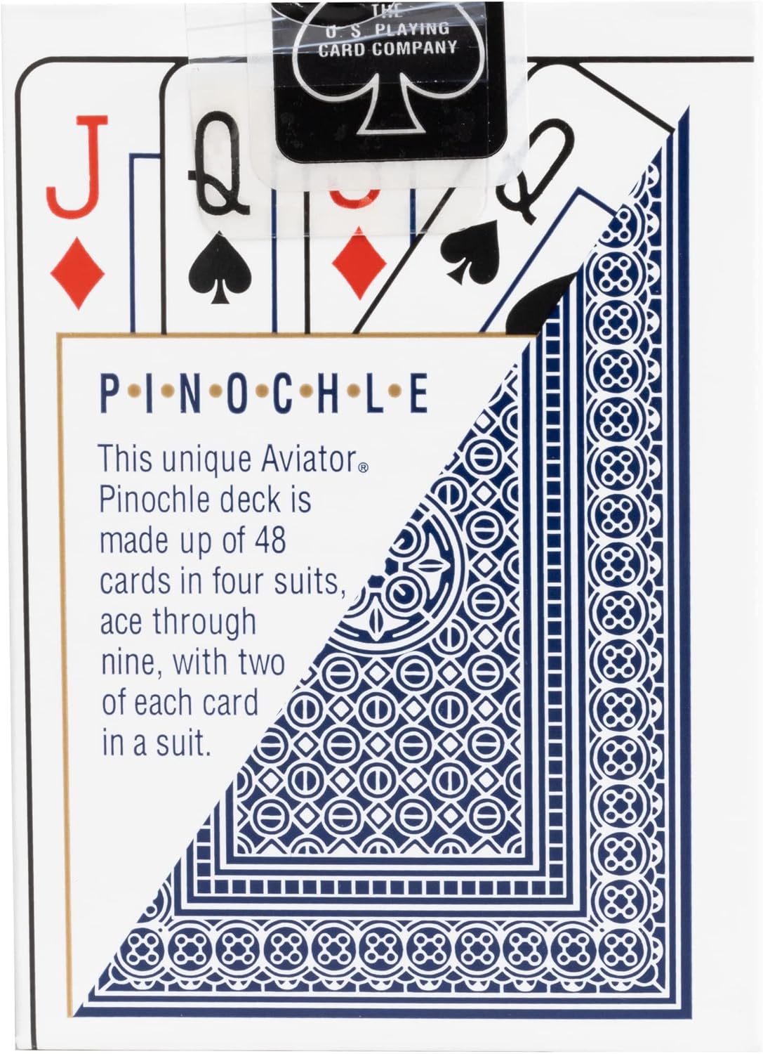 Aviator Pinochle Playing Cards Brick – Red & Blue (12 Decks, Standard Index)