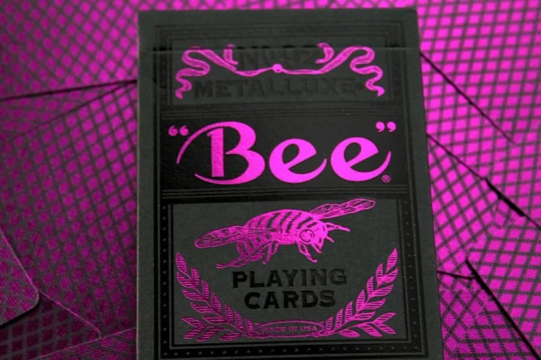 Bee Metalluxe Magenta Playing Cards – Rare Premium Foil Deck