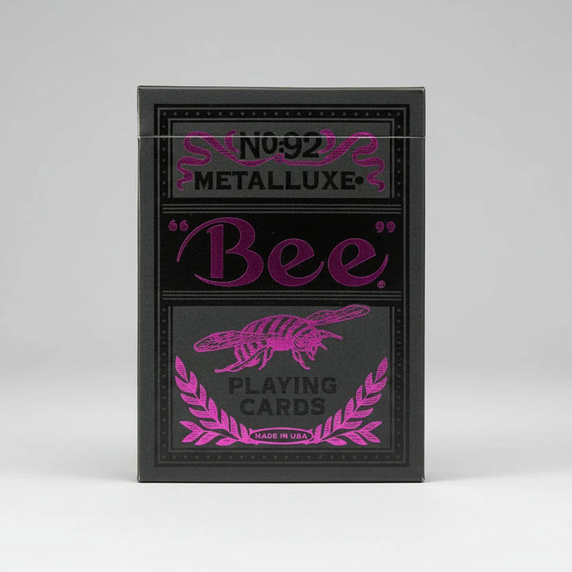 Bee Metalluxe Magenta Playing Cards – Rare Premium Foil Deck