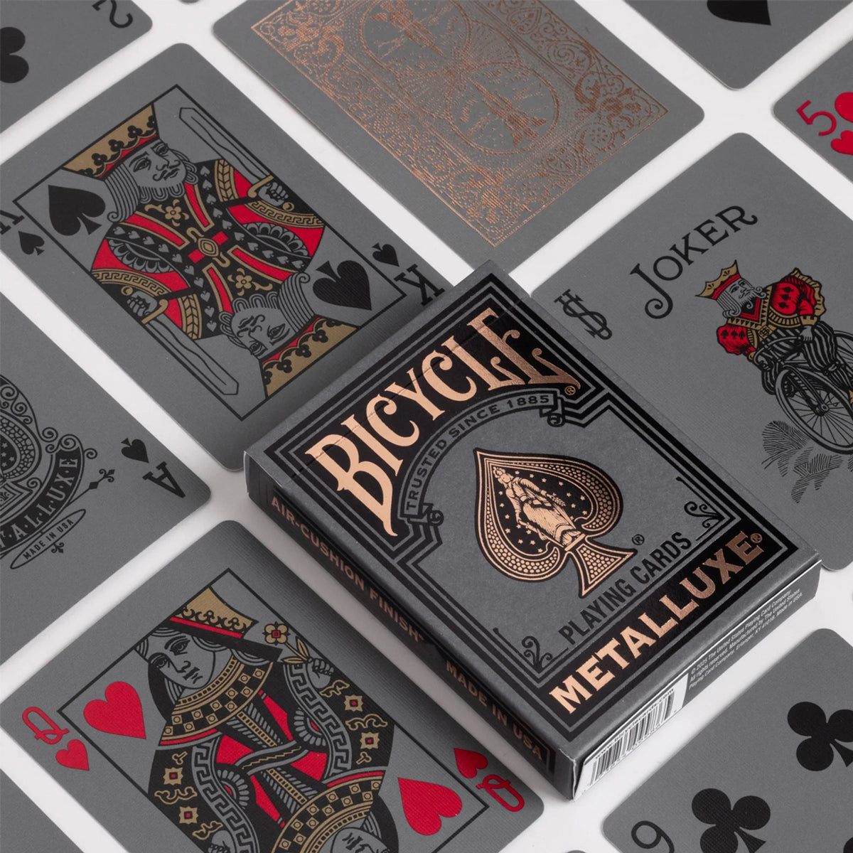 Bicycle Black and Rose Gold Metalluxe Playing Cards – Premium Foil Edition