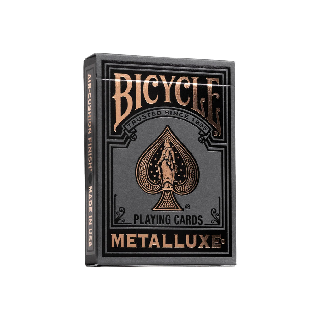 Bicycle Black and Rose Gold Metalluxe Playing Cards – Premium Foil Edition