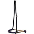 Tahoe 5/8" Natural Rawhide Braided Bosal with Rawhide Core & Leather Hanger Versatile Horse Training Gear with Classic Design & Comfortable Fit Purple/ Med Oil