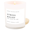 Stress Relief Soy Candle - White Jar - 11 oz