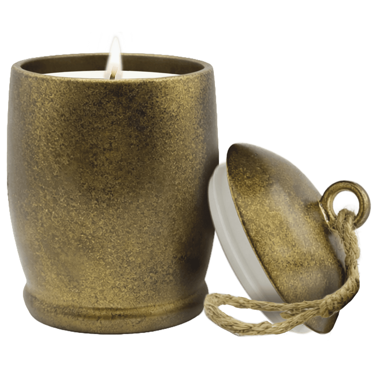 Holiday Soy Candle - Antique Gold Bell Jar - 13.5 oz