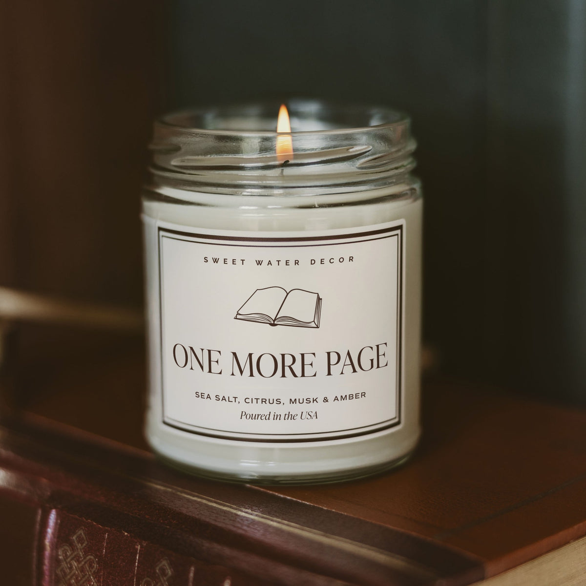 One More Page Soy Candle - Clear Jar - 9 oz