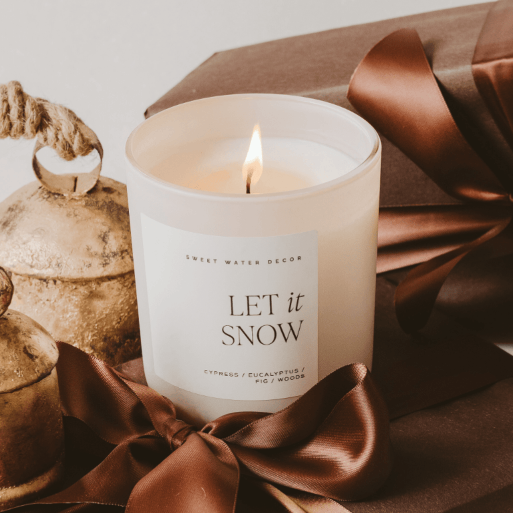 Let It Snow Soy Candle - Tan Matte Jar - 15 oz
