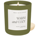 Warm and Cozy Soy Candle - Olive Matte Jar - 15 oz