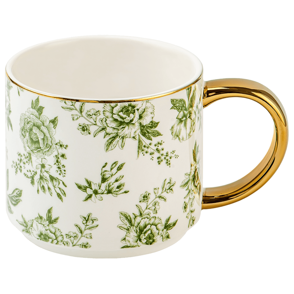 Green Delft 14 oz Coffee Mug