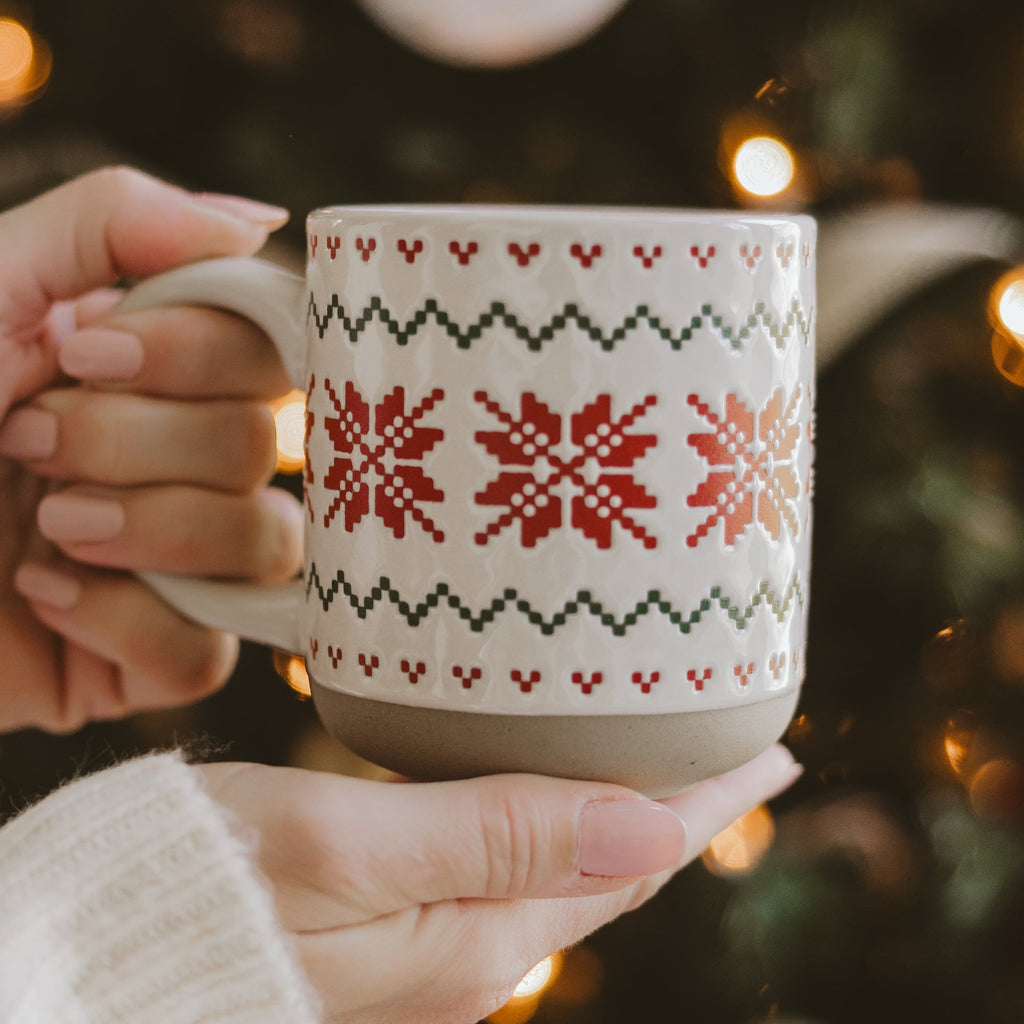 Fair Isle Sweater 14 oz Stoneware Coffee Mug
