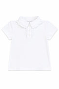 White S/S Ruffle Polo
