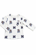Montana State University White Bobcat L/S Ruffle Pocket Tee
