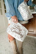Hey Cowboy - Western Blues Striped XL Bag