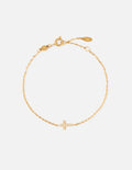 Dainty Gem Cross Link Bracelet