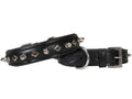 Derby Dog Designer Series USA Leather Spikes and Diamond Padded Dog Collar with Stainless Steel Rolled Buckle for Comfort