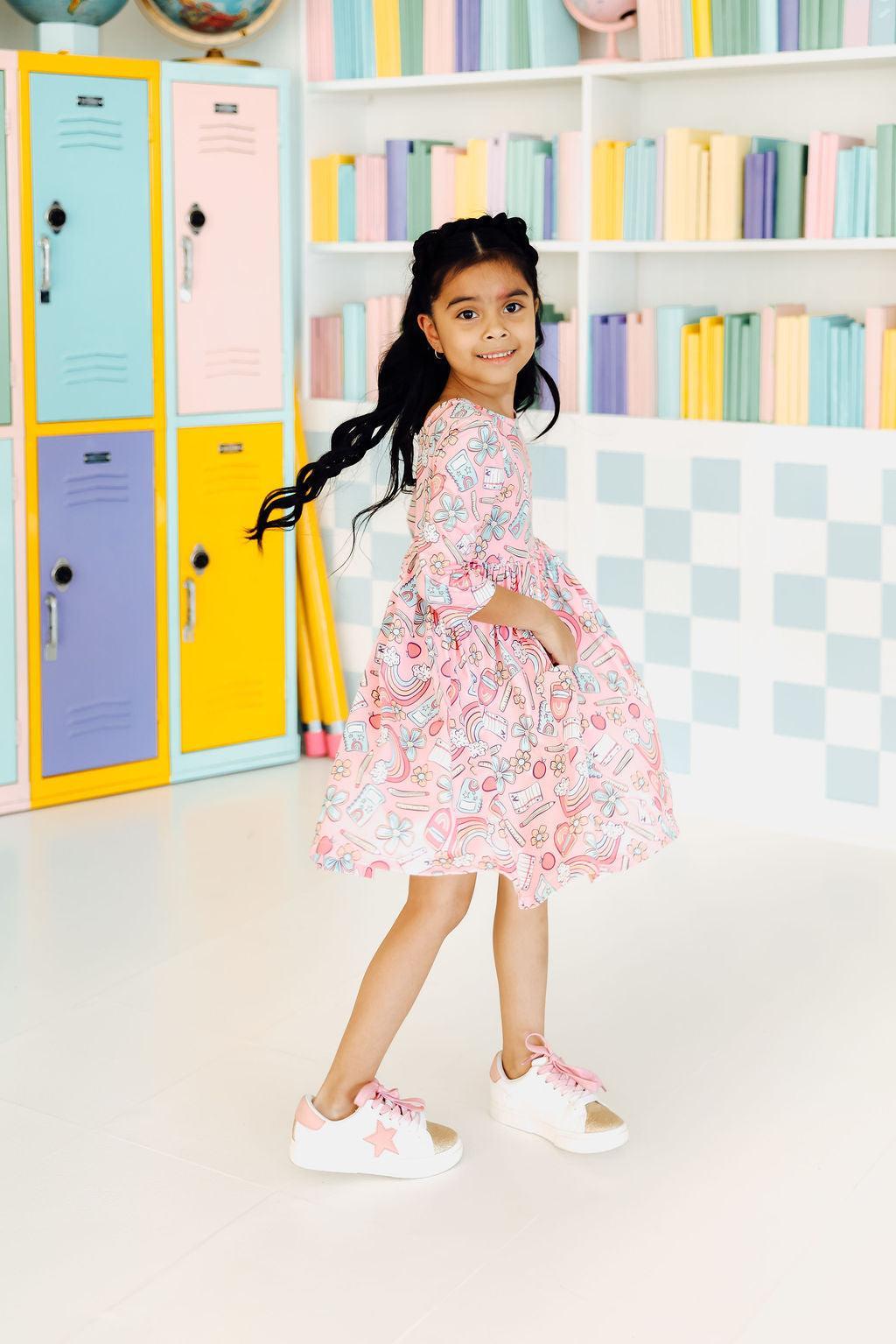 Dream Big Little One 3/4 Pocket Twirl Dress