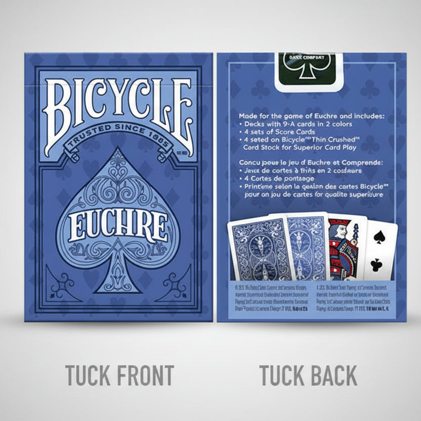 Bicycle Euchre Playing Cards – Blue Dual-Deck Set
