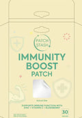 Patch Stash IMMUNITY BOOST – Zinc + Vitamin C + Elderberry, 30 Count, 3” x 3”, Transdermal Supplement