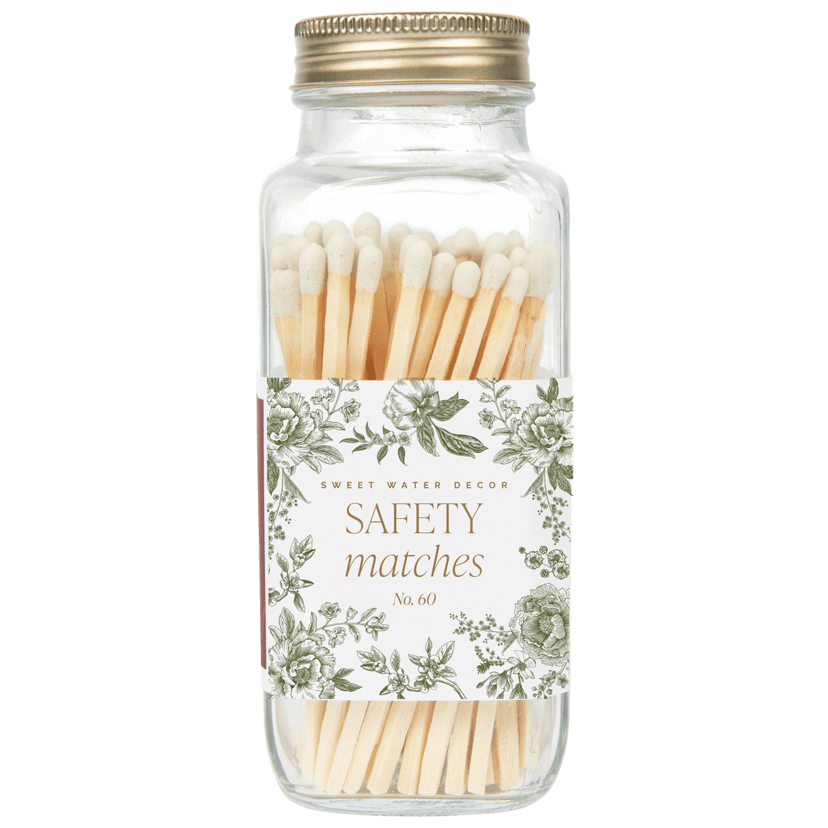 Green Delft White Tip Safety Matches - 60 Count, 3.75"