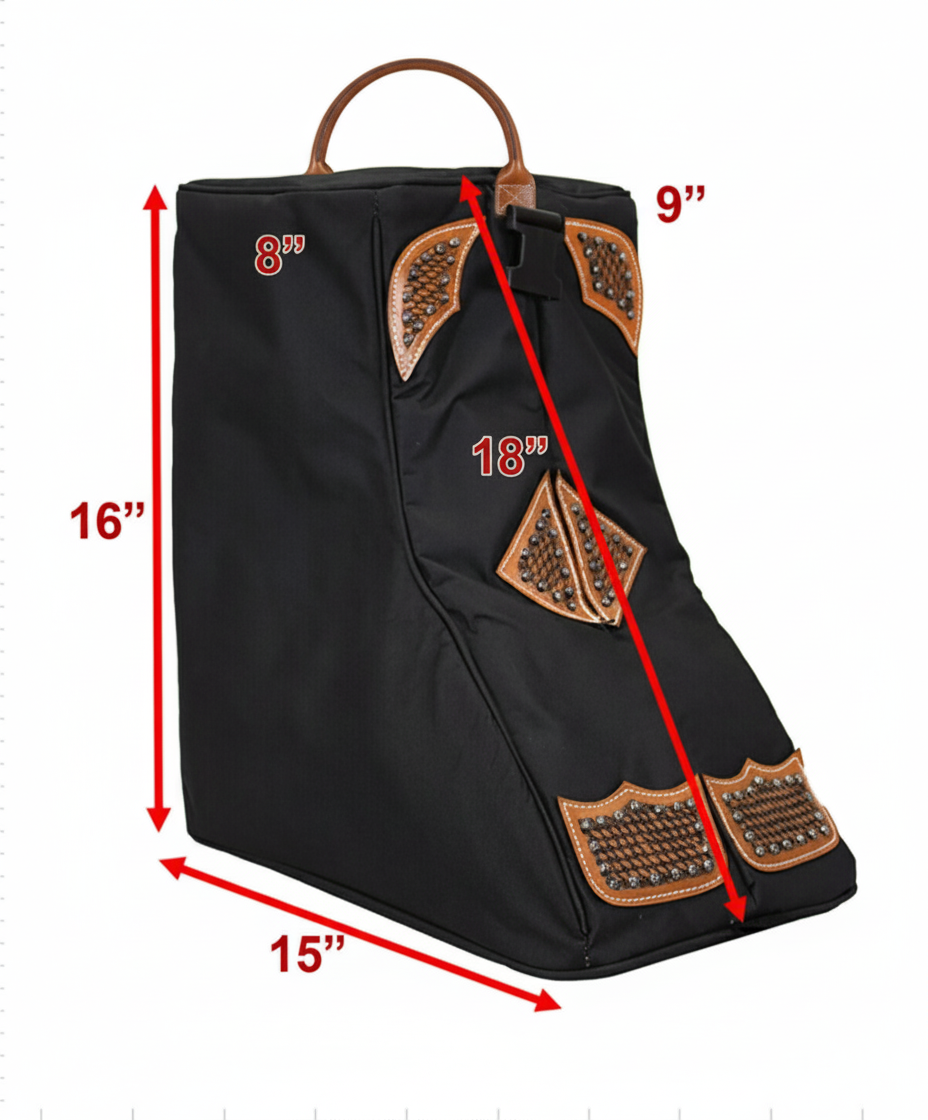 Tahoe Durango Premium Padded Waterproof Nylon Western Boot Carry Bag with 1 Year Warranty