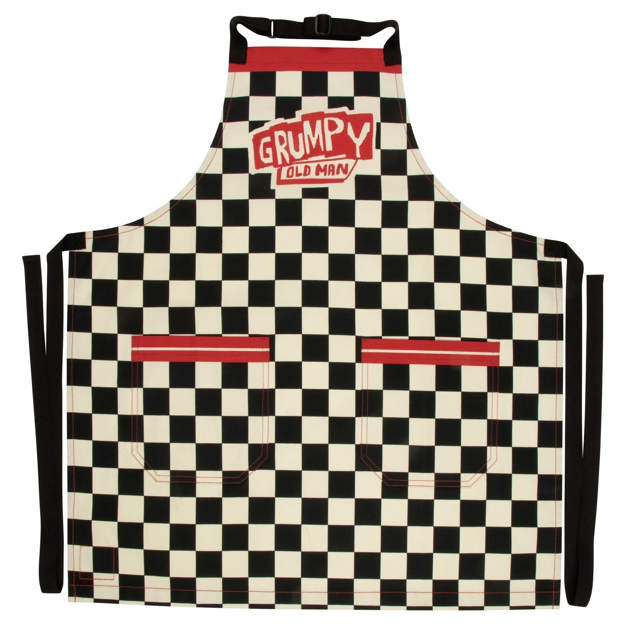 Grumpy Old Man Funny Cooking and BBQ Apron 2 Pockets Adjustable Strap 100% Cotton | BlueQ at GetBullish | Father's Day Gift