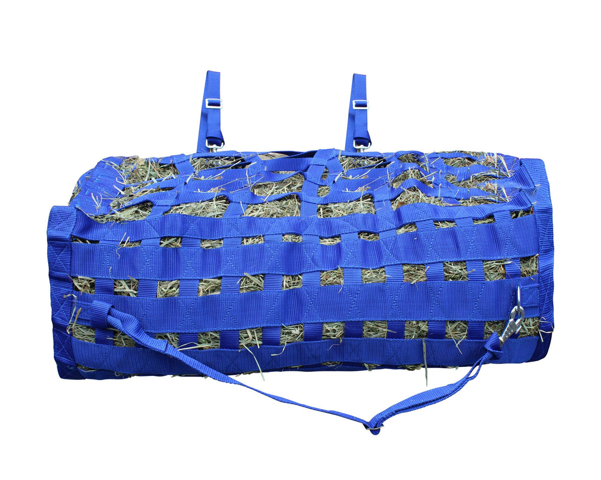 Superior Large 4-Sided Slow Feeder Horse Hay Bag – 1.75" x 3.5" Horse Mouth Openings – Balanced Feeding | Patented Design – 1-Year Warranty