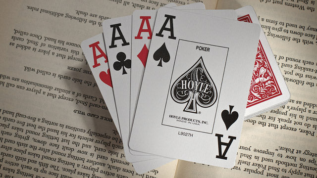 Hoyle® Playing Cards – Shell Back Design - Jumbo Index - Red & Blue Poker Cards