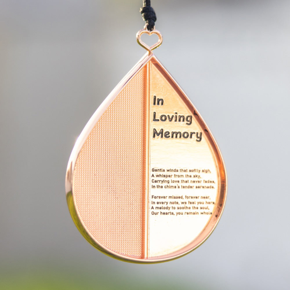 Memorial Wind Chime – Whispering Hearts™ Collection – Rose Gold 28”