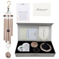 Gift Bundle - Memorial Wind Chime – Whispering Hearts™ Collection – Platinum Rose Personalized 30”