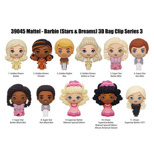 Barbie 3D Foam Bag Clip Series 3 - One Mystery Figure
