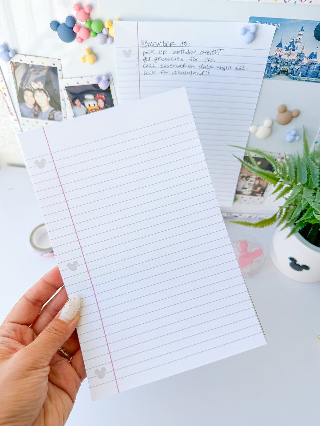 Hidden Mickey Lined Paper Notepad