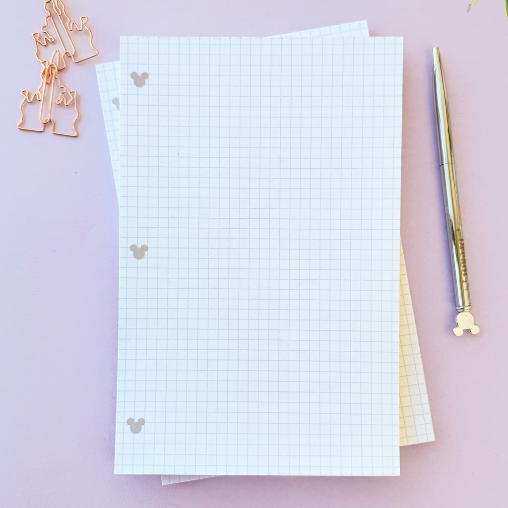 Hidden Mickey Grid Paper Notepad