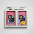 Vintage Hoyle Bridge Size Canasta Dog Playing Cards – Sealed Double Deck with Case & Sleeve