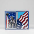 Hoyle Double Deck Patriotic Playing Cards – Statue of Liberty & American Flag with Case