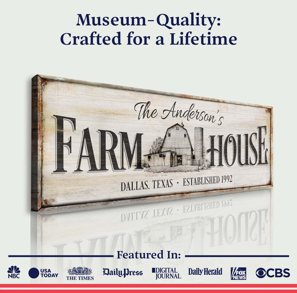 Personalized Rustic Farmhouse Sign