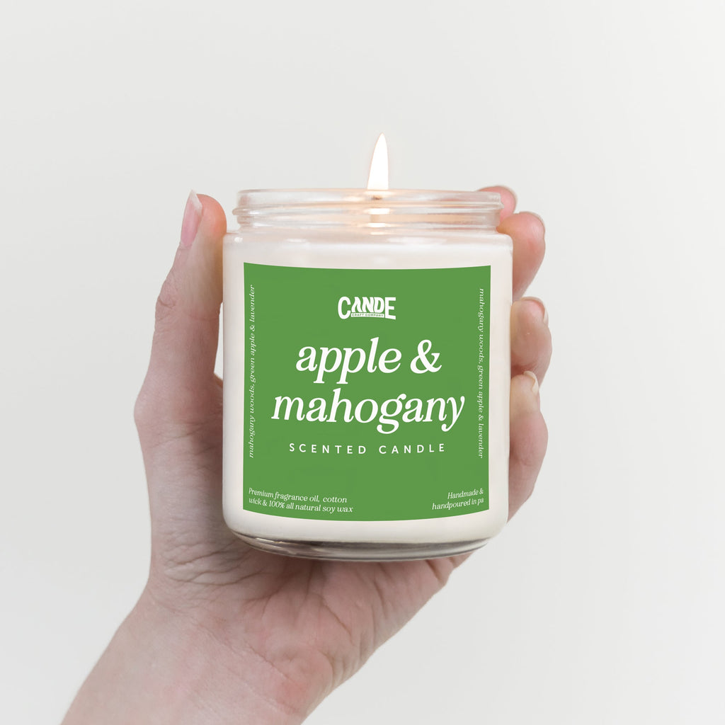 Apple + Mahogany Scented Candle