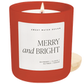 Merry and Bright Soy Candle - Red Matte Jar - 15 oz New