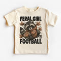 Feral Girl Football Raccoon Shirt - Football Tee