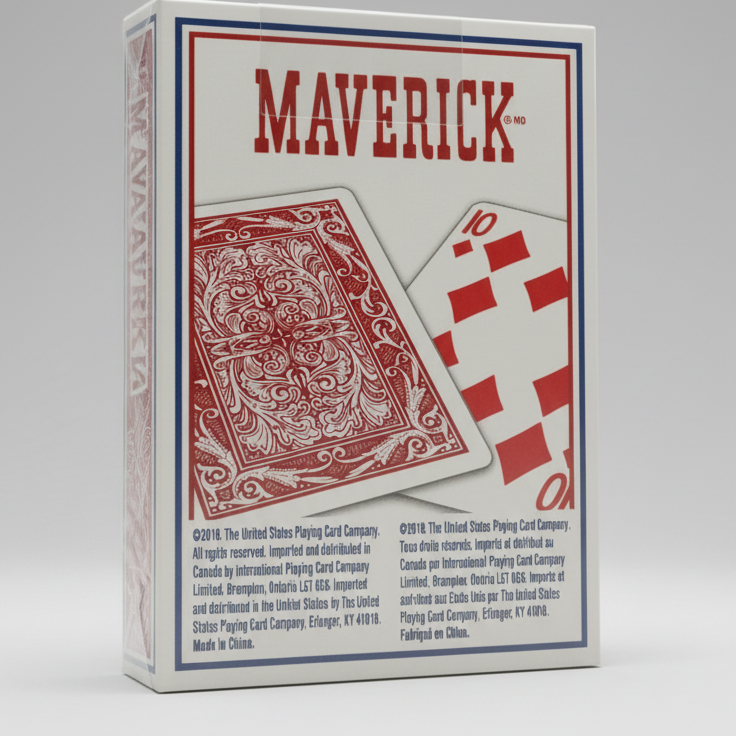 Maverick Pinochle Playing Cards Brick (12 Decks, Red & Blue)