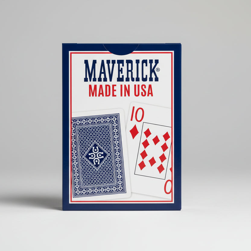 Maverick Playing Cards – Jumbo Index – Made in USA – Red or Blue Deck