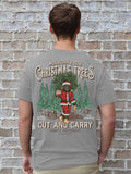 Mountain Fresh Christmas Trees Cut & Carry Sasquatch Santa Men's Short Sleeve Tee - #SIMPLYSOUTHERN - MN-SS-SANTASASQ-STORMHTHR