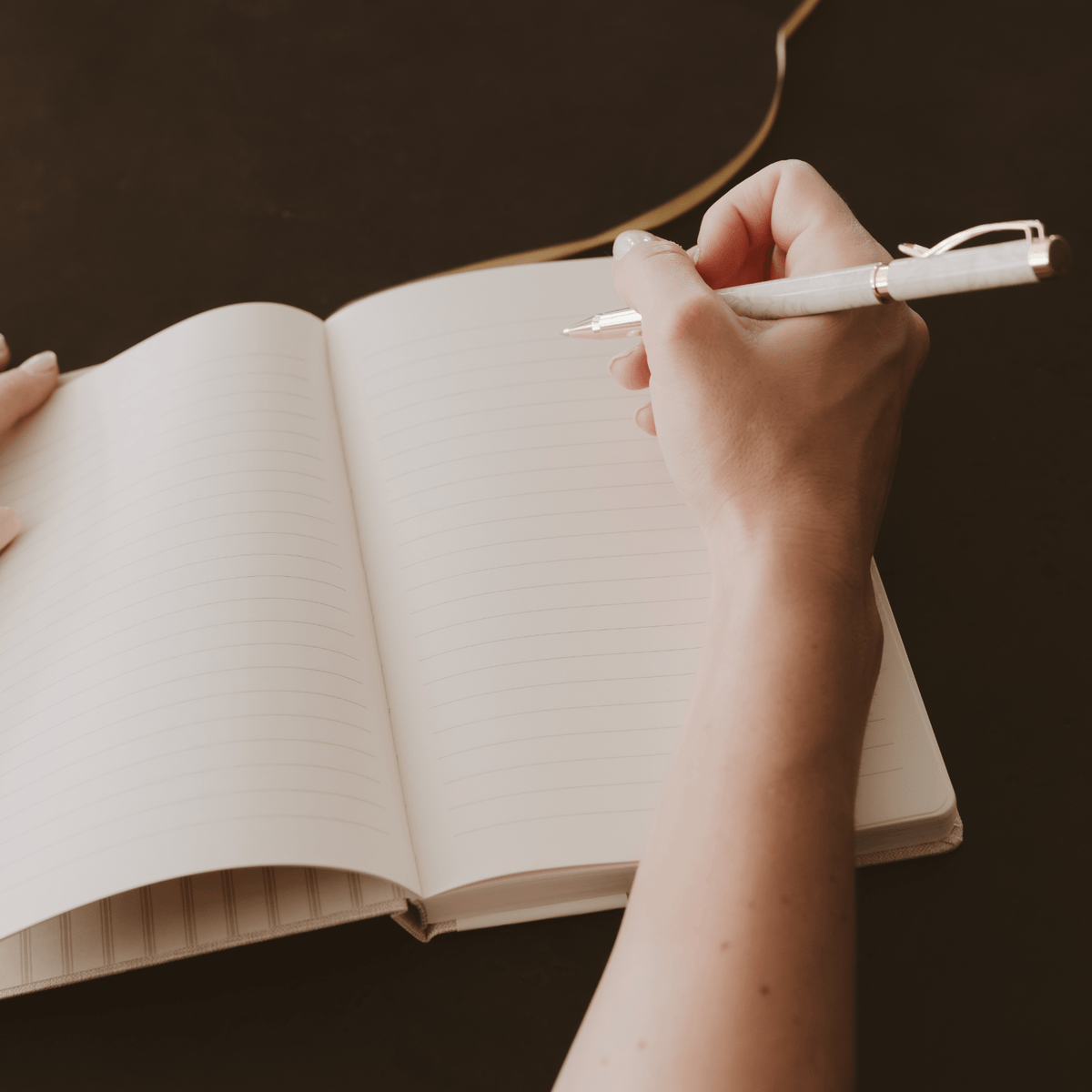 Gold Leaves Notes Journal