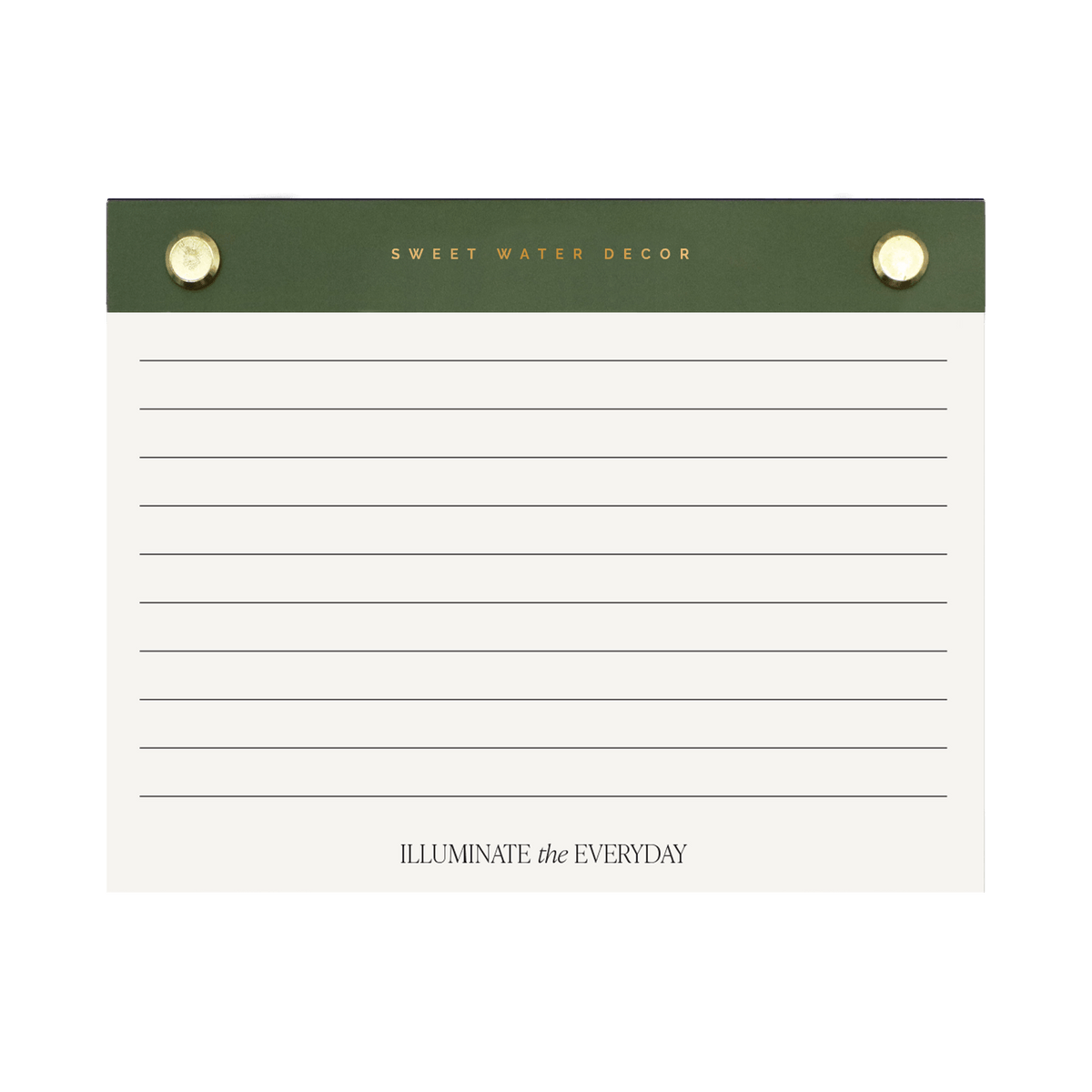Small Green Gold Rivet Basic Notepad