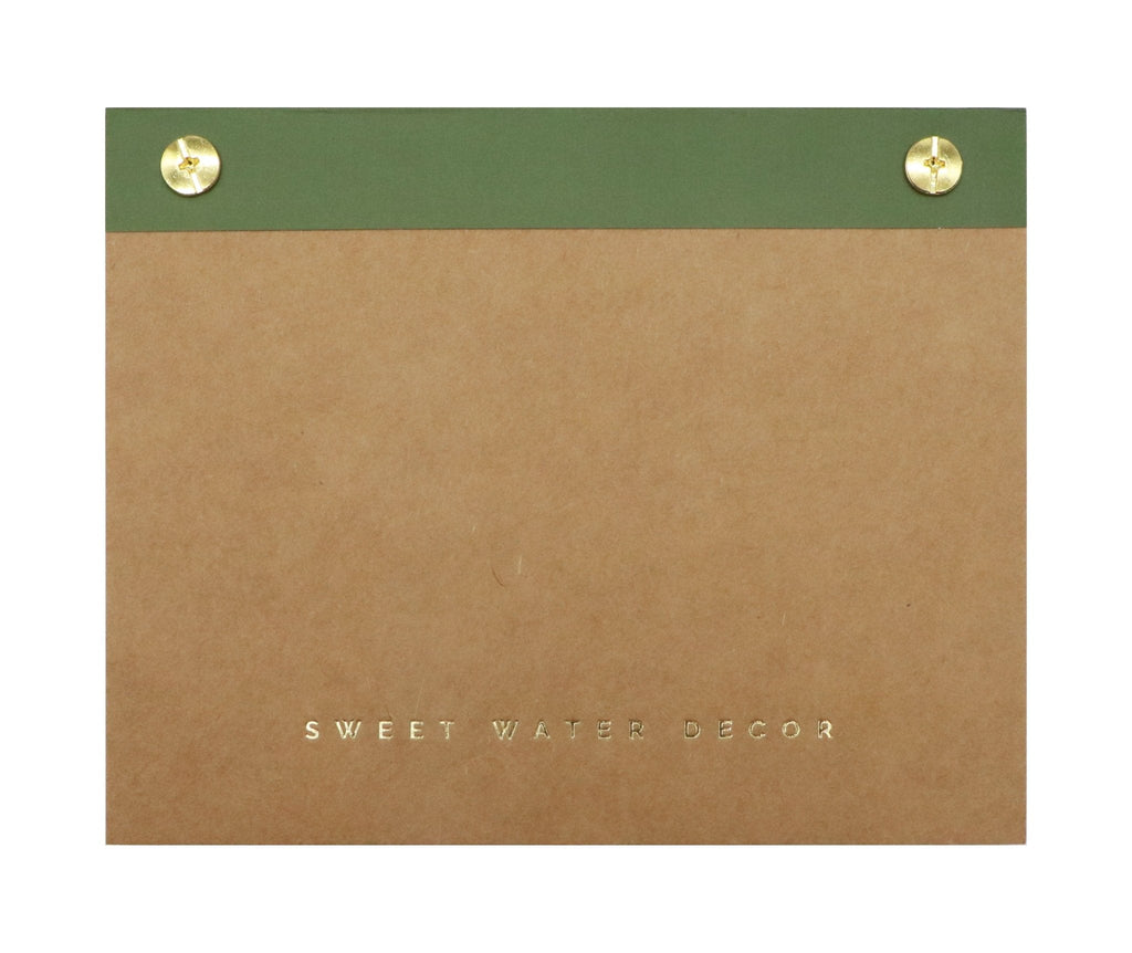 Small Green Gold Rivet Basic Notepad