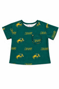 North Dakota State University Green Bison Ruffle Pocket Tee