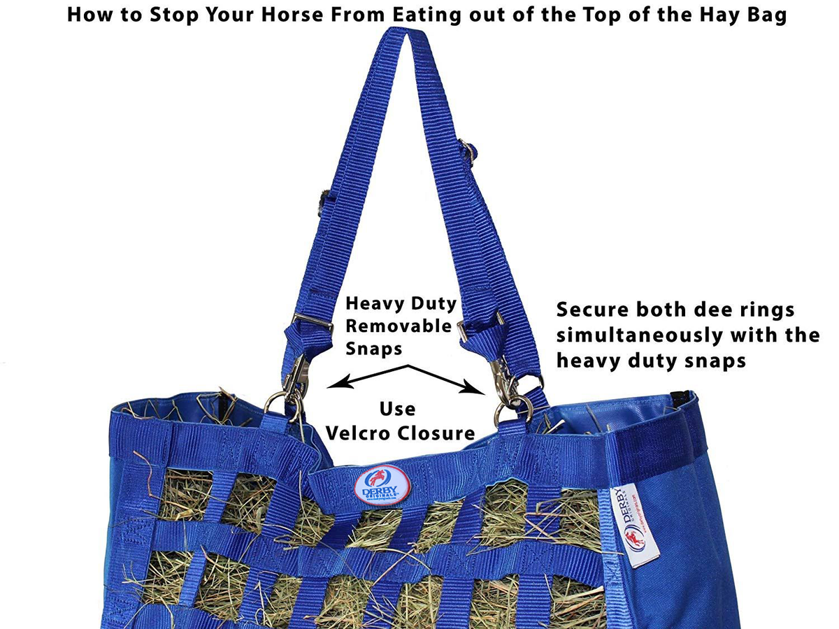 Superior Slow Feeder Hay Bag – 1.75" Square Openings – Restricted Slow Feeding – 6-Month Warranty | Super Tough Bottom