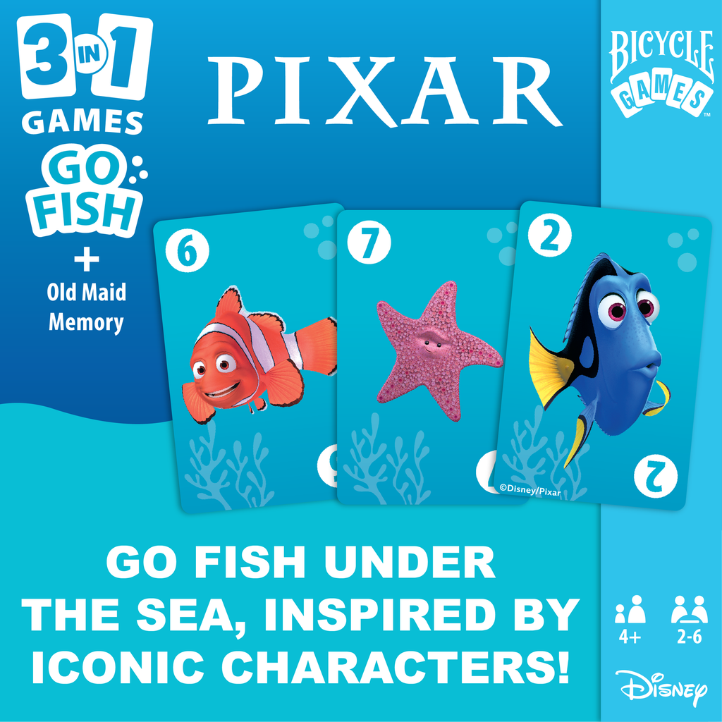 Bicycle Disney Pixar 3 in 1 (Memory/Go Fish/Old Maid)