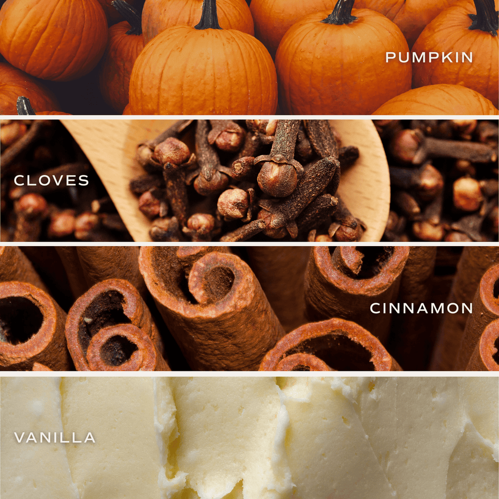 Pumpkin Spice Soy Candle - Patterned 9 oz - Clear Jar